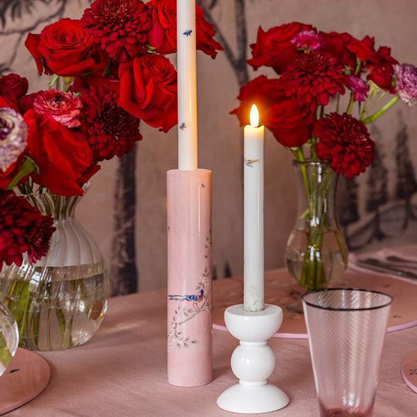 Pink Chinoiserie Candlestick - Thumbnail 5