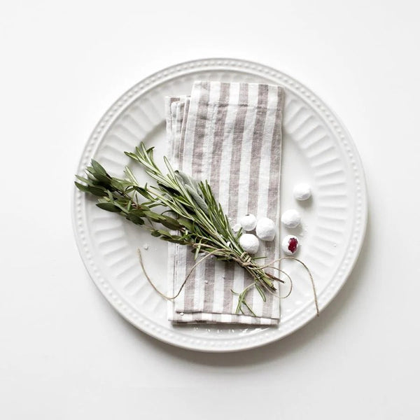 Stripes Linen Napkins Set of 2 - Thumbnail 2