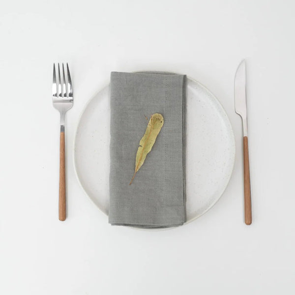 Linen Napkins Set of 2 in Deep Water - Thumbnail 4
