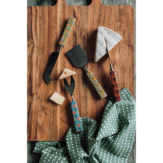 Set of 4 Assorted Mosaic Cheese Knives - Thumbnail 3